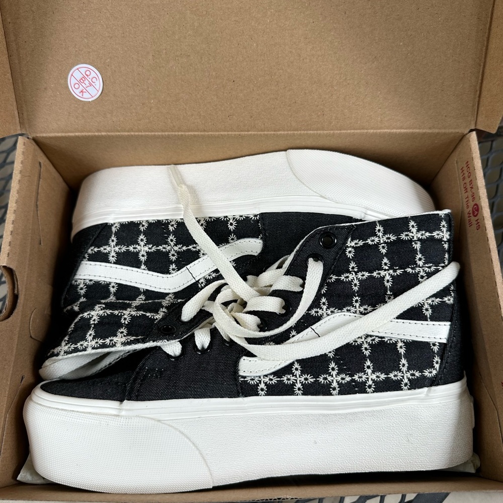 Vans SK8-Hi Tapered Denim Platform Shoes